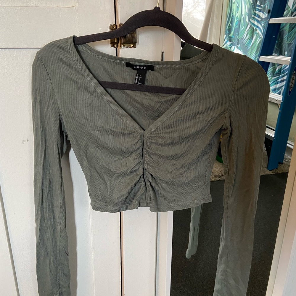 Forever21 Crop Top Long Sleeve